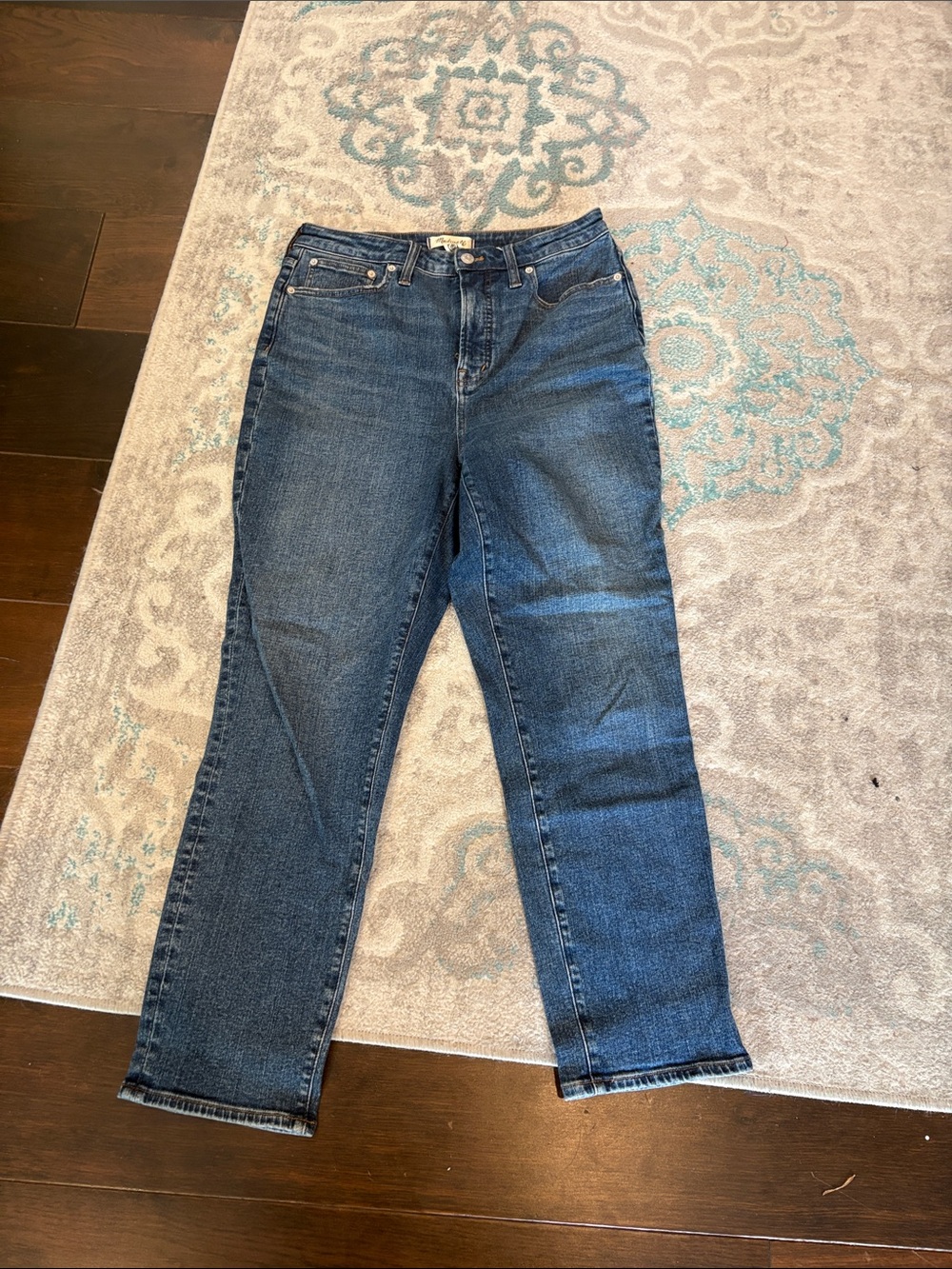 Madewell Classic Straight-Leg Jeans in Dark Blue
